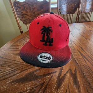 Headlines Red/Black Ombre LA Hat